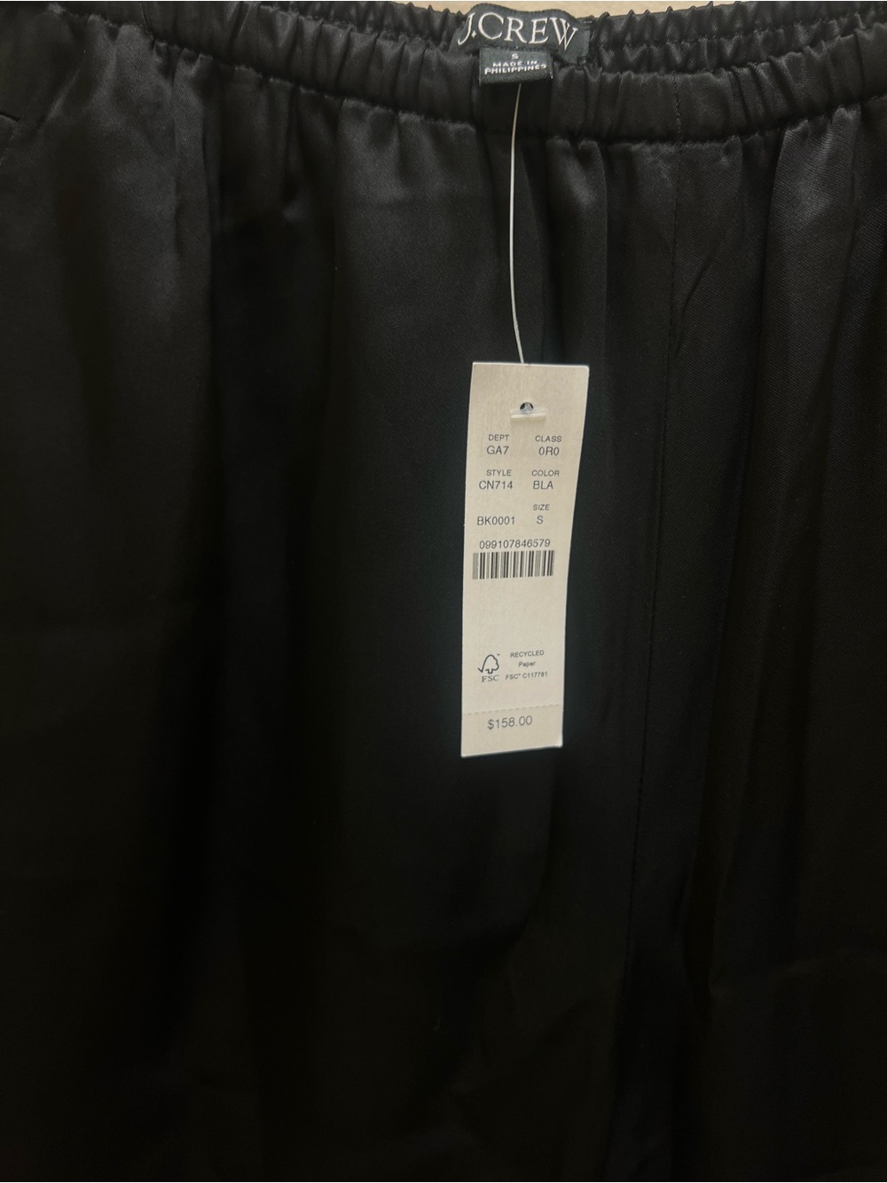J. Crew Black Wide-Leg Pull-On Pants - Picture 5 of 5